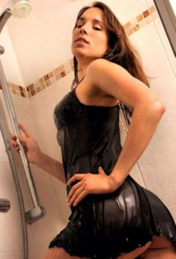 hot-girl-in-wet-black-dress-in-the-shower